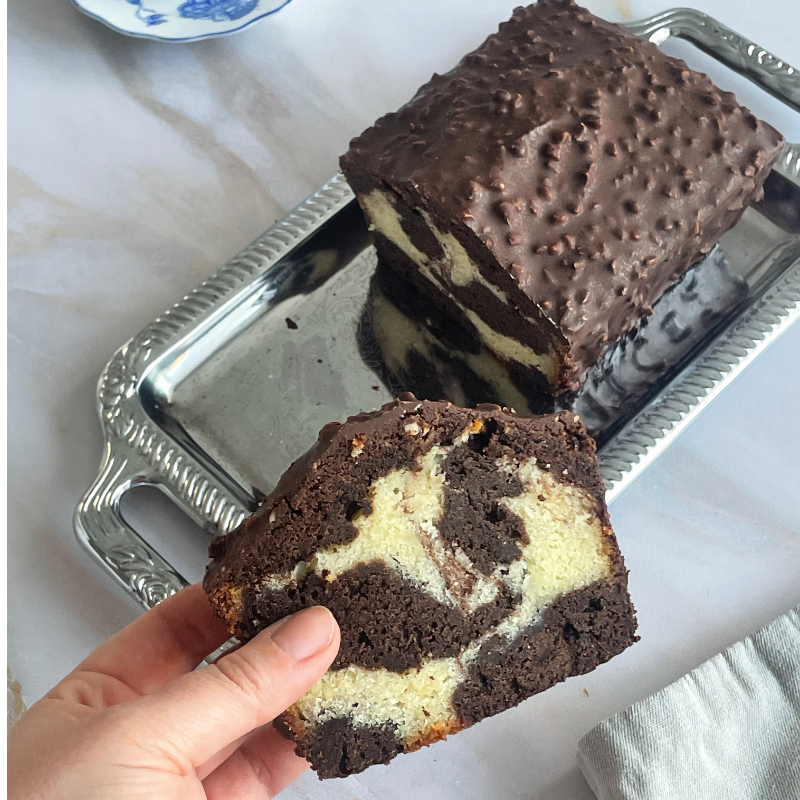 Cake marbré 6/8 parts